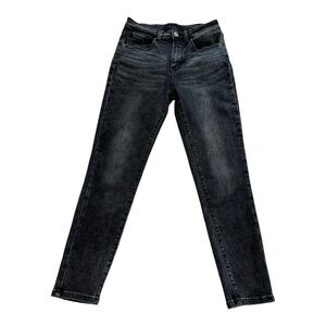 Risen Los Angeles Black Wash High Rise Slim Straight Jeans - Size 27 / 5